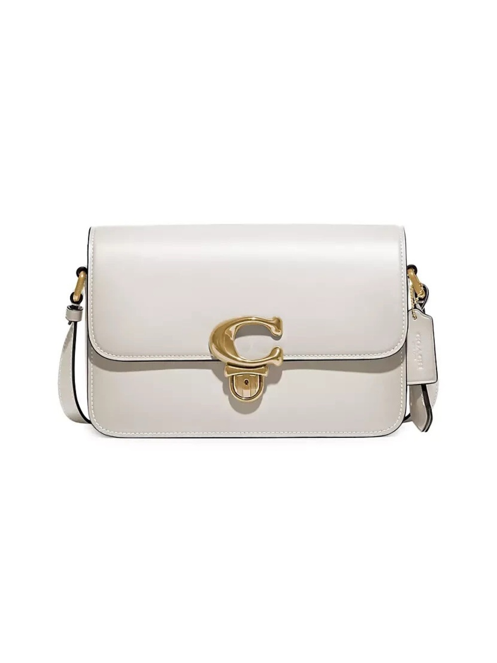 Coach Studio Glove-Tanned Leather Shoulder/ Crossbody Bag - Chalk